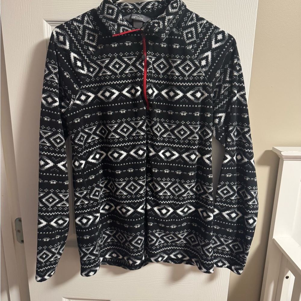 Eddie Bauer Black and White Patterned Jacket